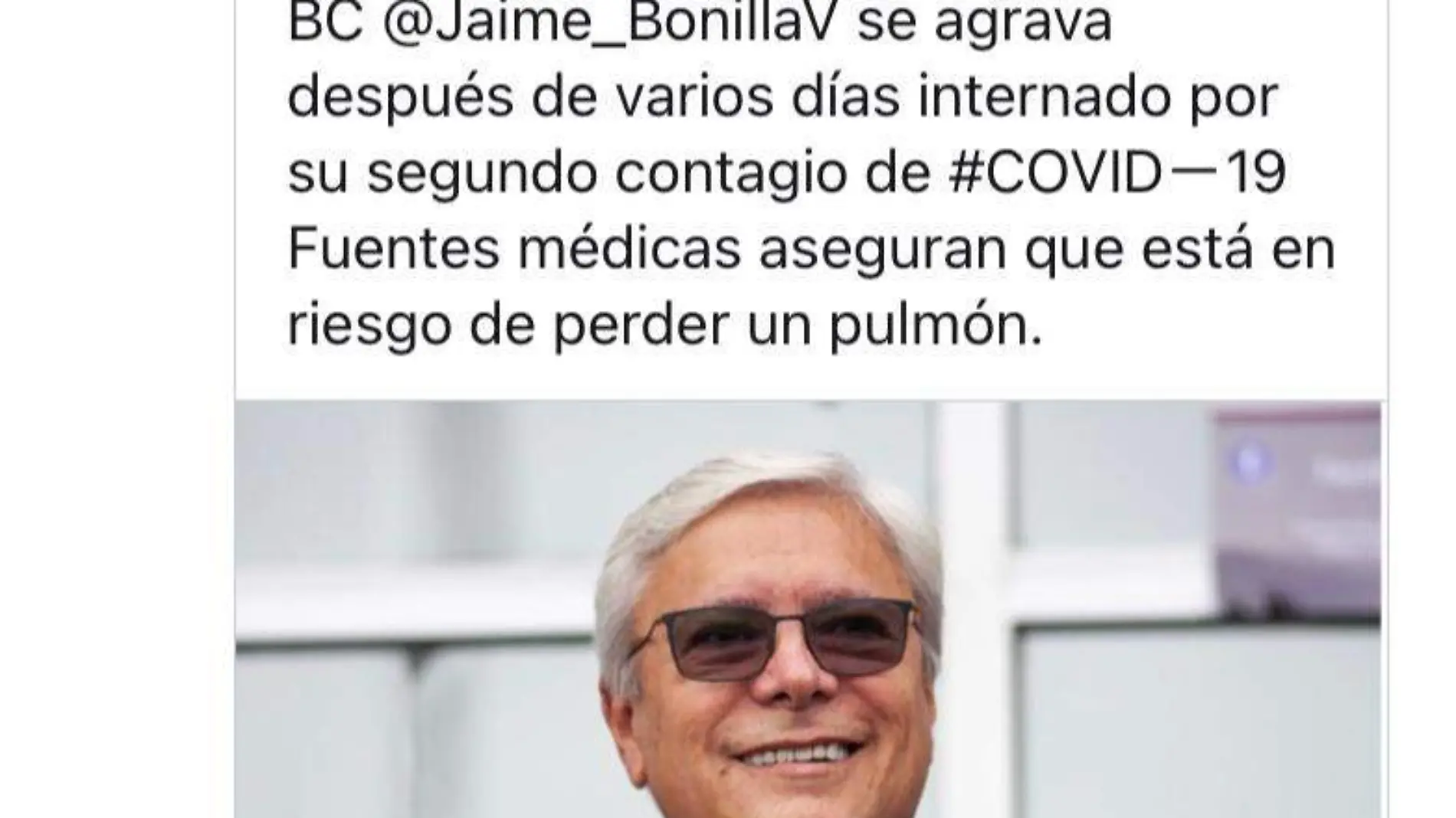 Aclara Bonilla su estado de salud